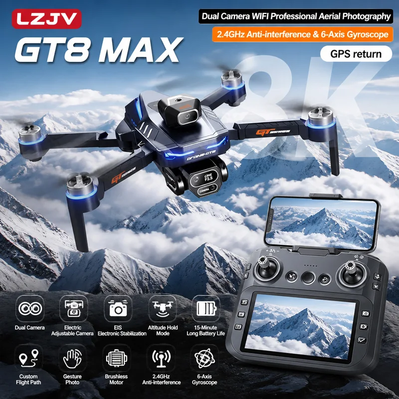 Drone Video Production - طائرة بدون طيار GT8 ماكس قابلة
